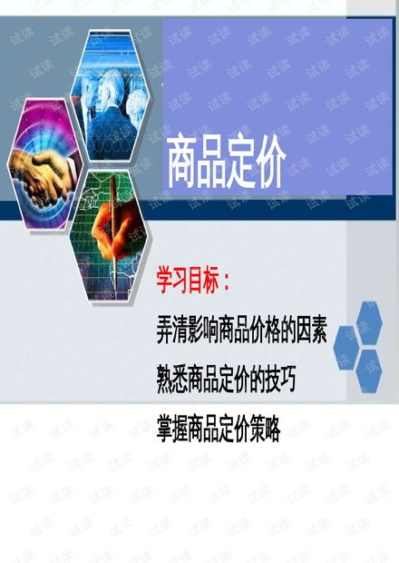 高效的商品定價(jià)策略 培訓(xùn)課件精要